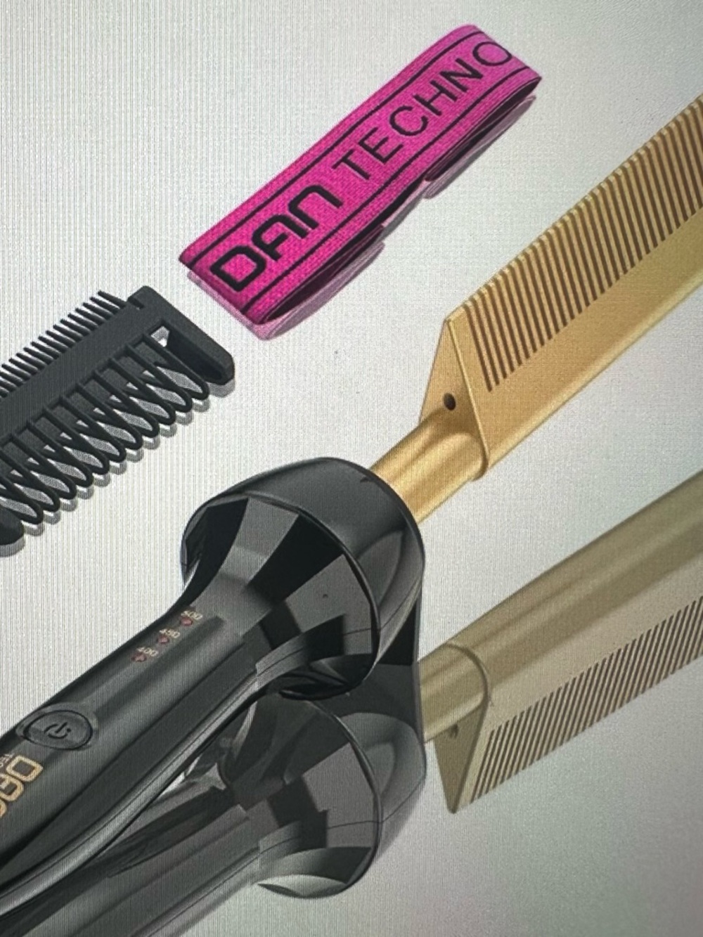 Hot comb for straightening and curls